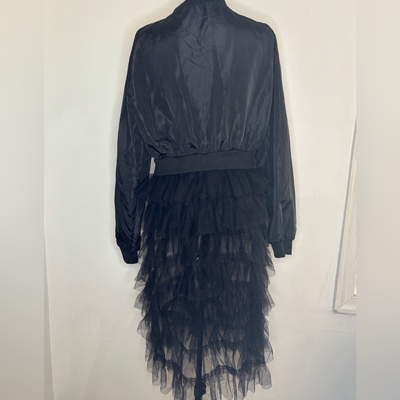 Tulle and bomber jacket for concert festival goth indiesleeze Streetwear sz xl - Picture 4 of 4